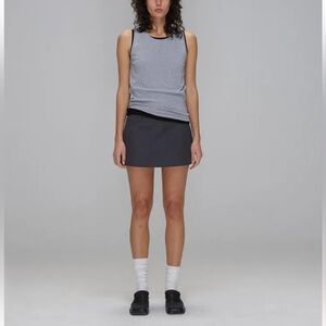 Loala Office charcoal grey low rise blazer skirt skort S